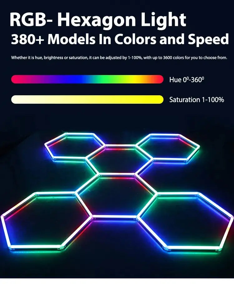 Colorful Decoration Gaming Rhythm Dancing Light Led Hexagon
