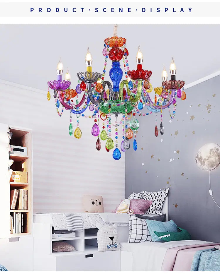 Handmade Candy Color European Chandelier - Creative