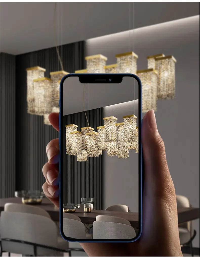 Vienna - New Modern Three-dimensional Crystal Chandelier Bar