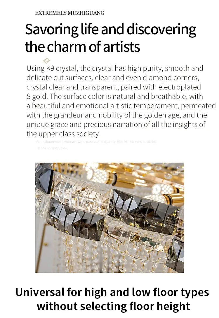 European Style LED Pendant Light - A Luxurious Crystal