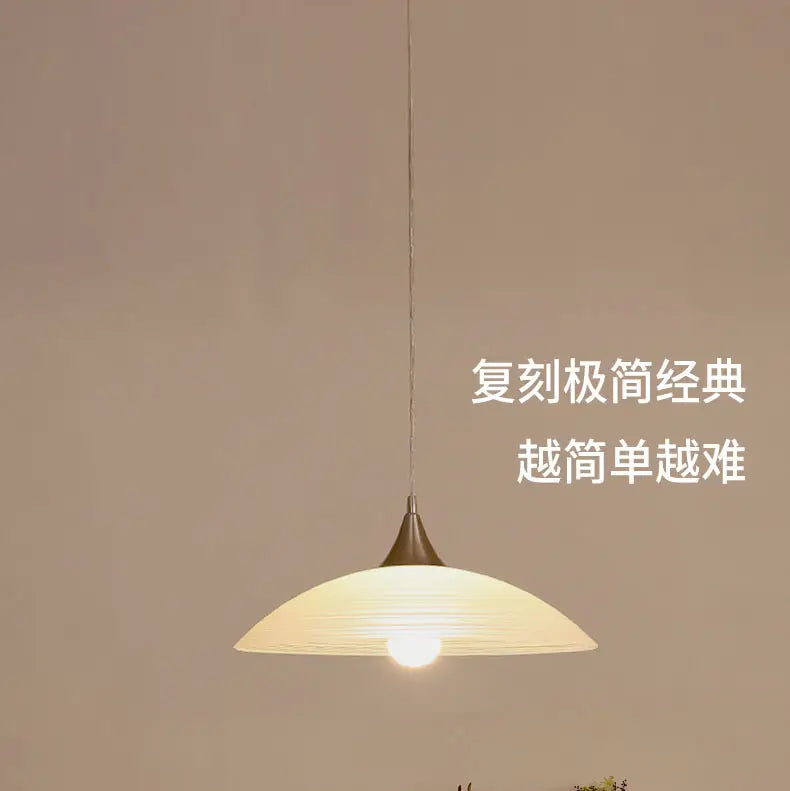 Japanese Minimalist Flying Sauce Glass Pendant Lights LED