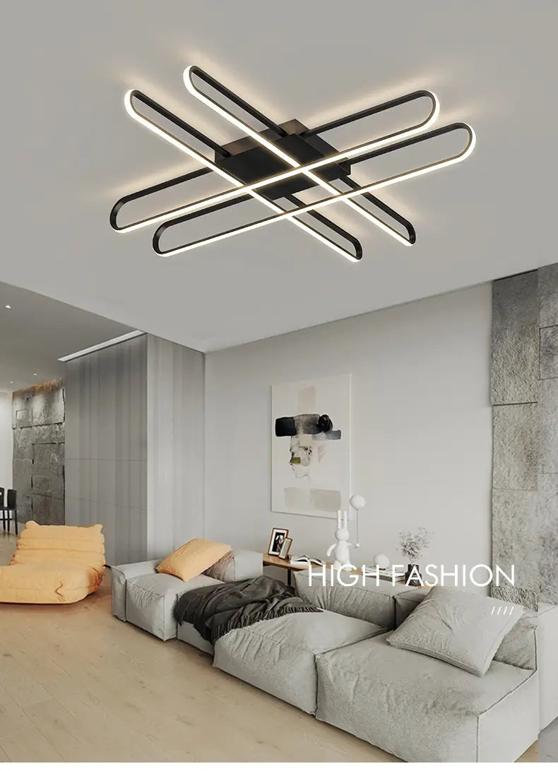 Modern Minimalist Living Room Chandeliers Atmosphere Home