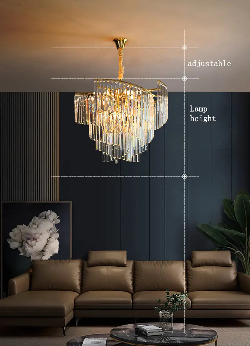 Polaris - Modern Luxury Crystal Chandelier for Living Room,