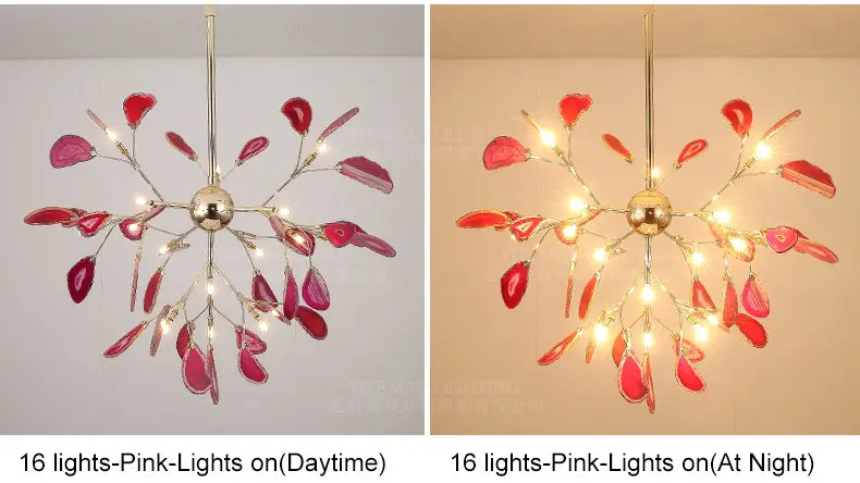 Modern LED Pink chandelier for girls kids room unique