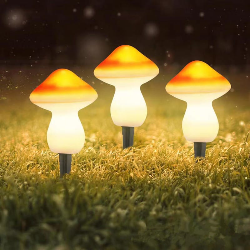 Solar Mushroom Light Garden Outdoor Decor 2 Modes Waterproof