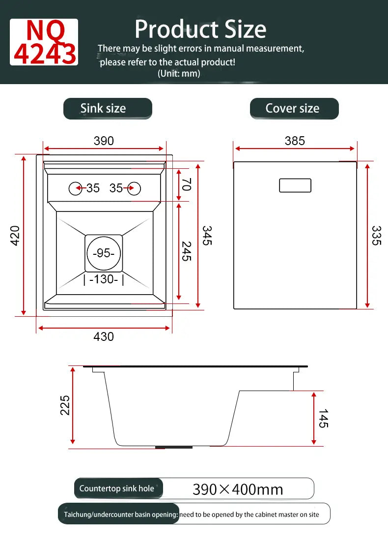 Bar Sink Single Bowl Hidden Black Kitchen Sink Undermount