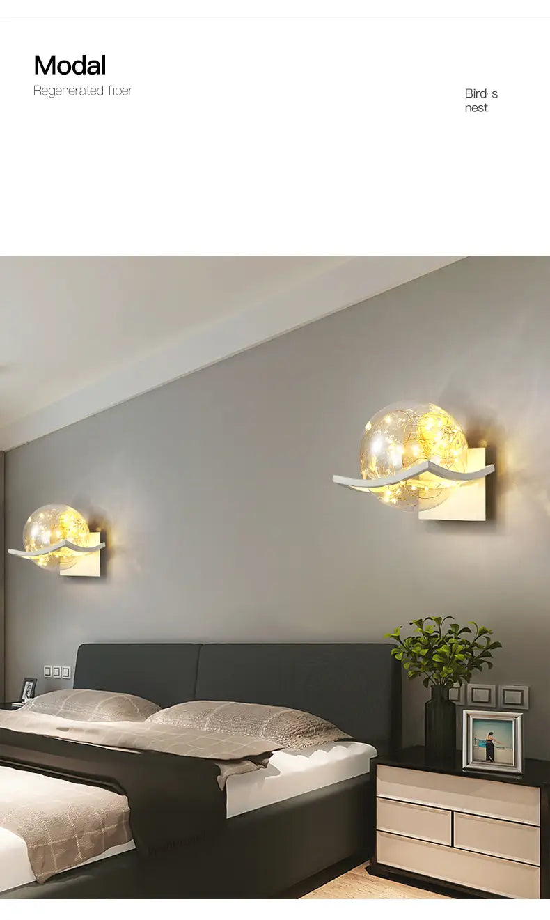 Gypsophila Led Wall Lamps Bedside Aisle Entrance Corridor