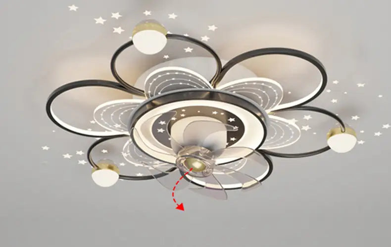 Modern LED Ceiling Fan Light Lamp - Ideal for Bedroom