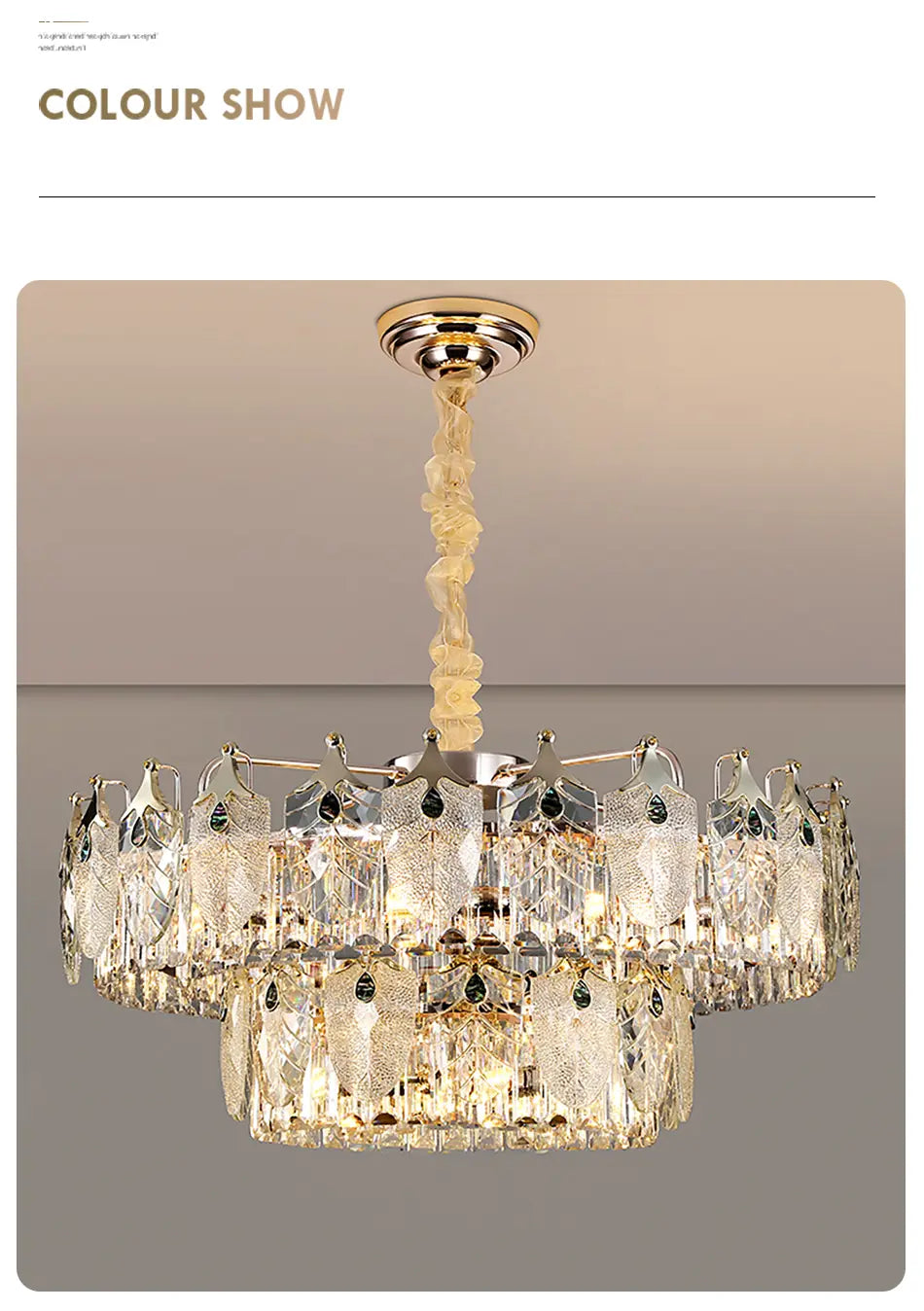 Quality luxury led crystal chandeliers lampen lustre for