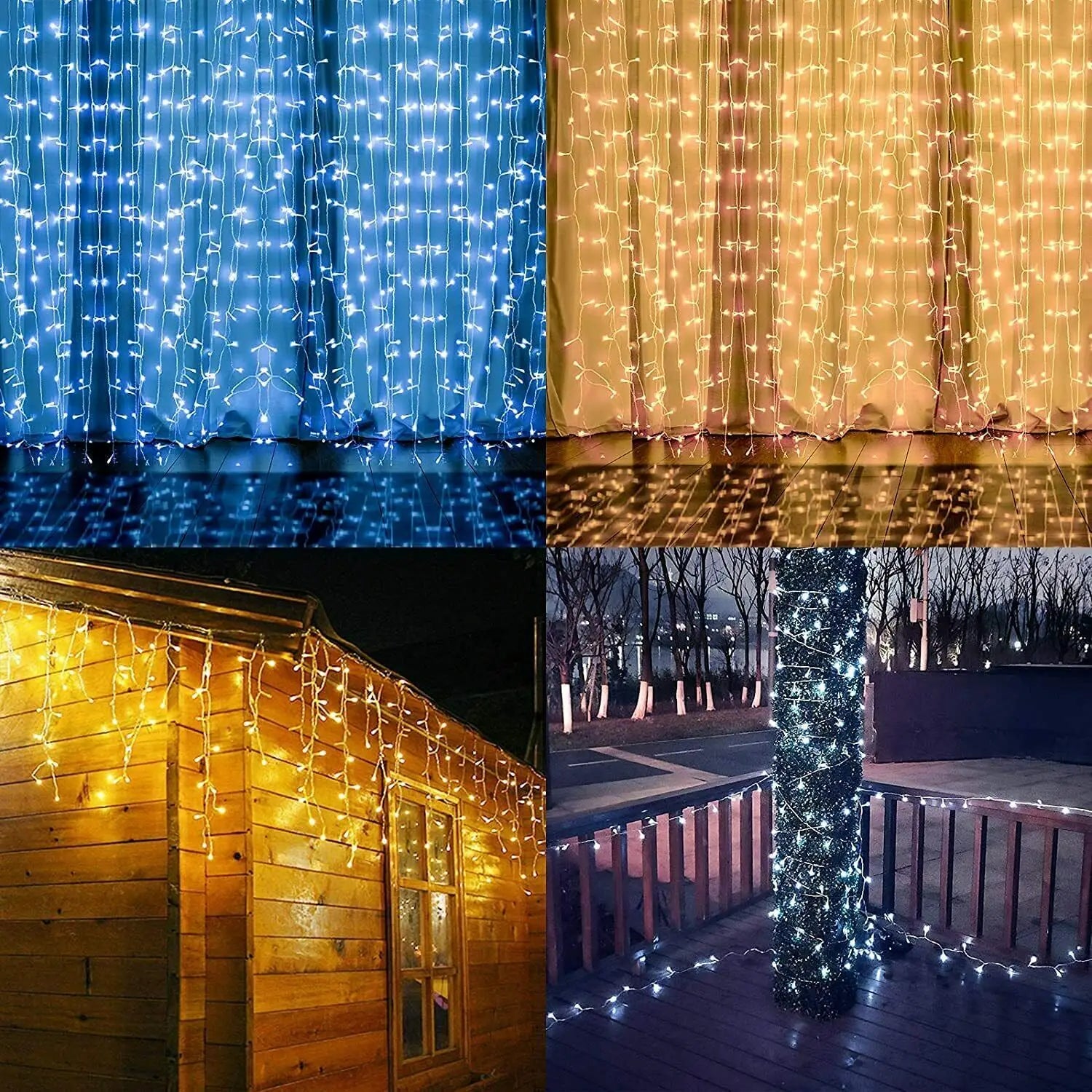 Solar Curtain String Lights: Ideal for Gazebo Events