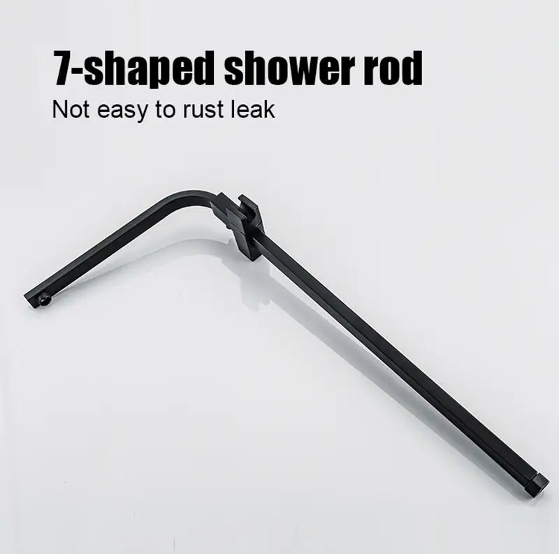 Bathroom Shower Set Black Gold Rain Shower Faucet