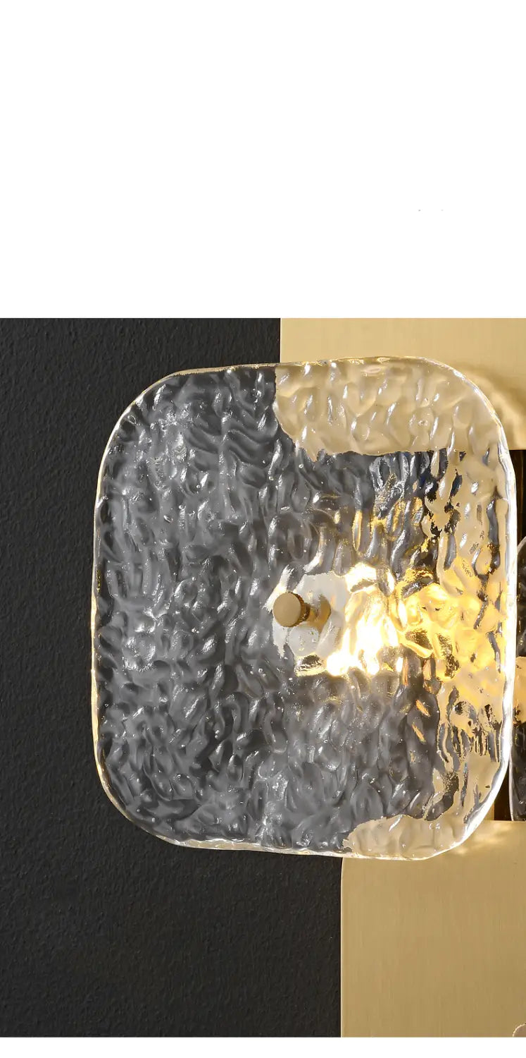 Art Design Brass Wall Lights Clear Glass Parlor Hotel Room