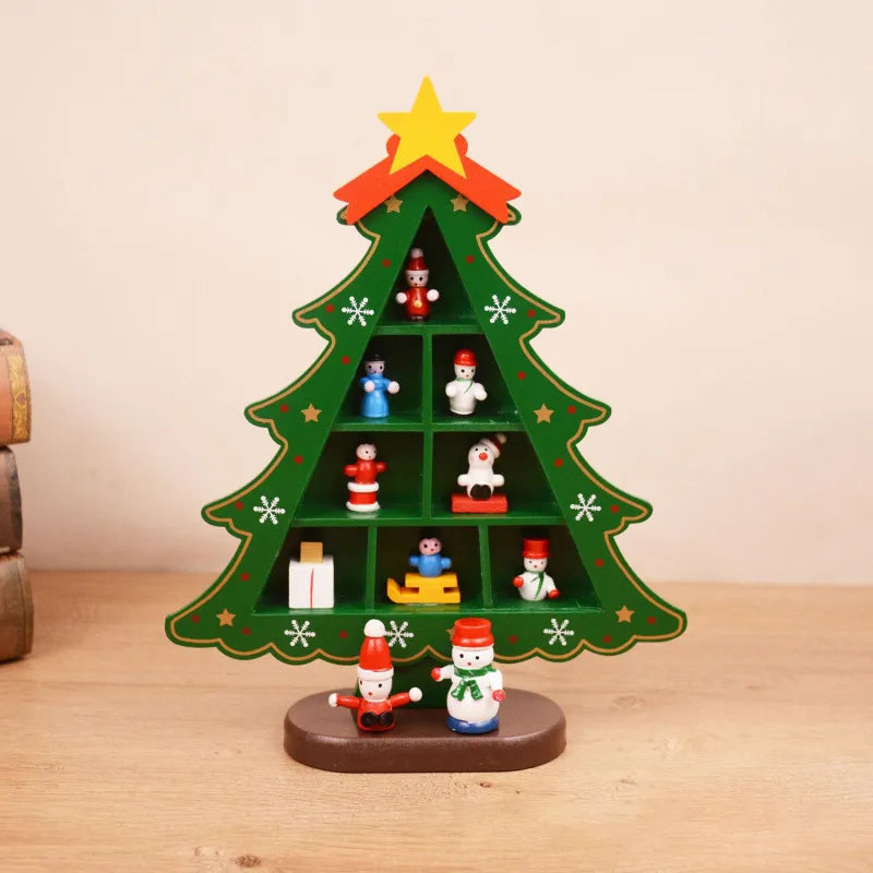 Christmas Decorations Wooden Christmas Tree Creative Scene