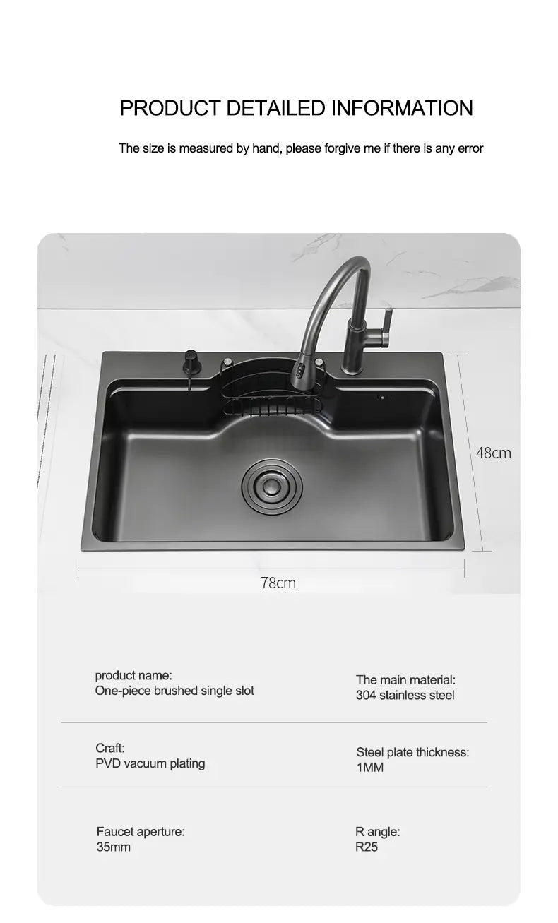 Nano 304 Stainless Steel Vegetable Sink For Kitchen Sink