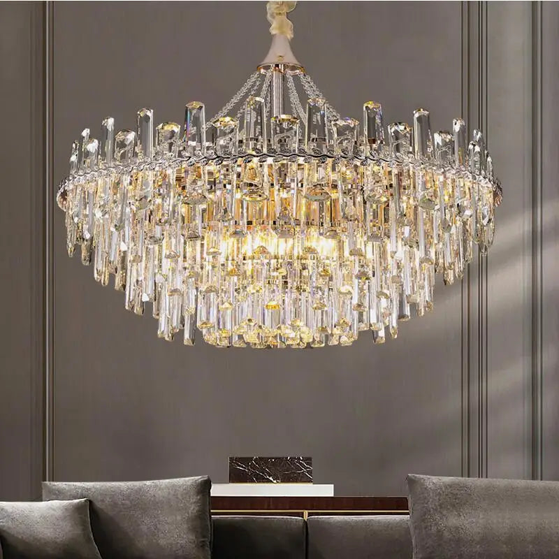Crystal chandelier luxury villa living room lights new