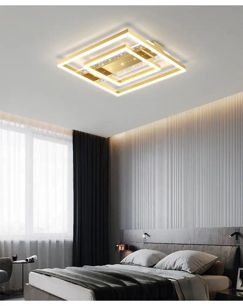 Master Bedroom Chandelier Gold/Black Creative Personality