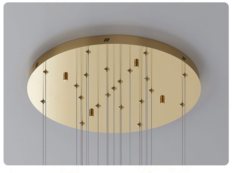 Modern Lighting Gold-Plated Chandelier Minimal Design Luxury