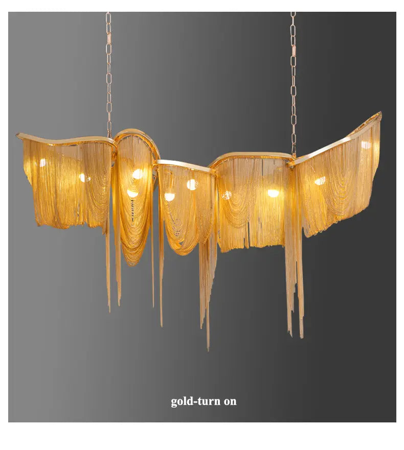 Modern Novelty Tassel Led Chandelier Lighting Living Dining