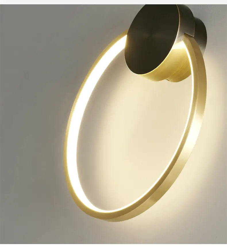 Nordic Art Circle Background Led Wall Lamp Romantic Home