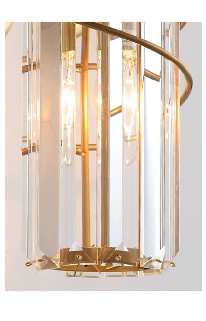 Modern Light Luxury Cylindrical Crystal Wall Lamp Living