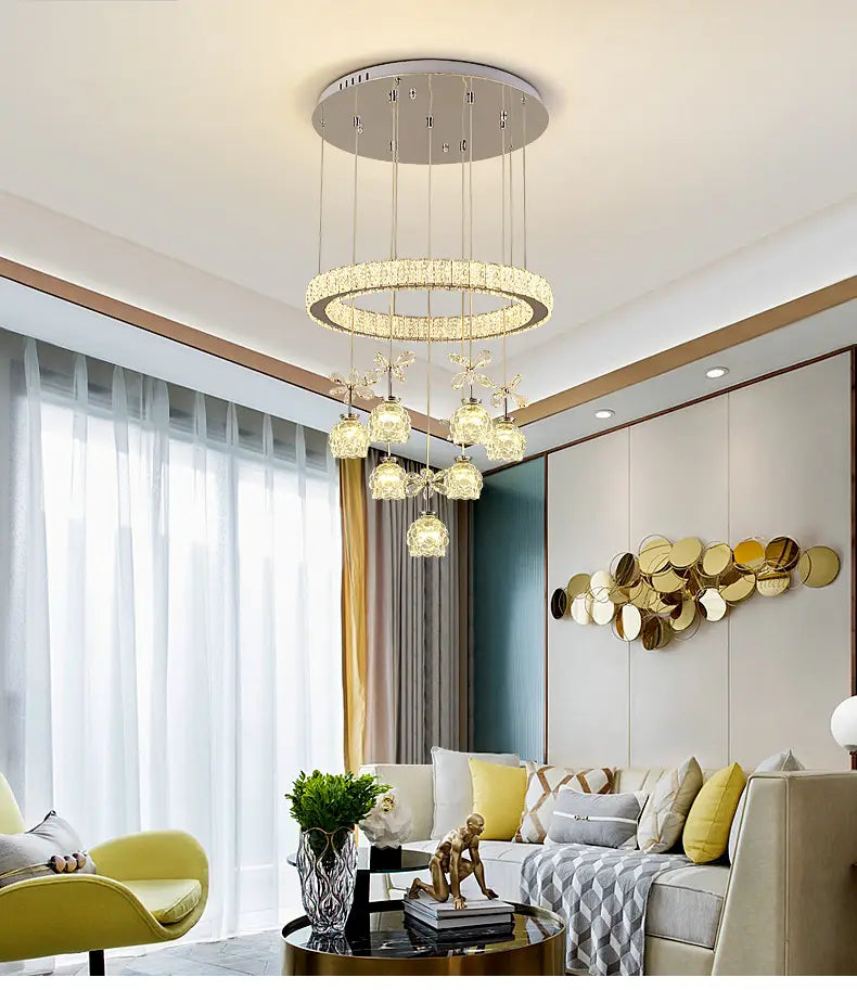 Post-modern LED Chandelier Nordic Simple Light Luxury 3/5/7