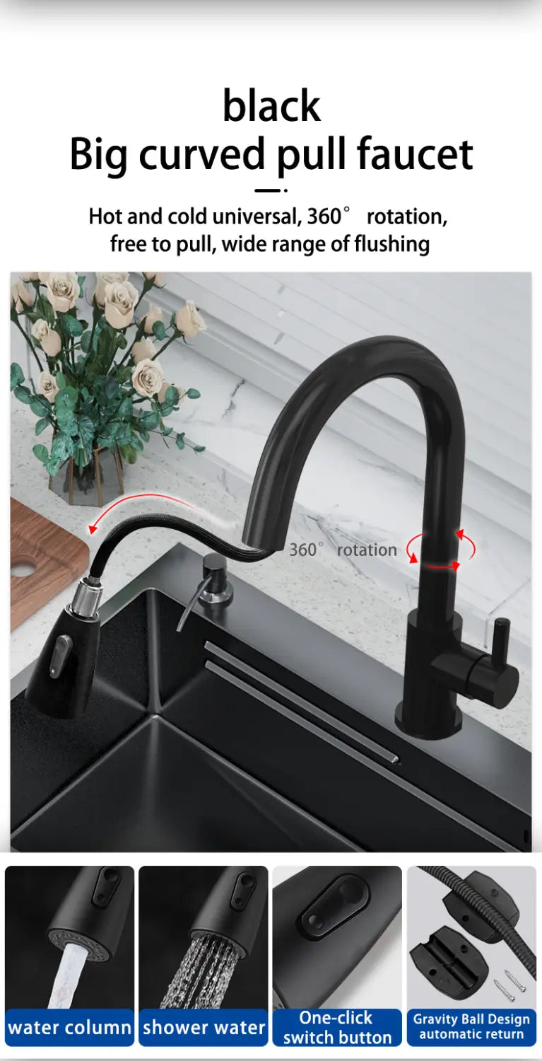 304 Stainless Steel Kitchen Sink Home Wash Basin Under