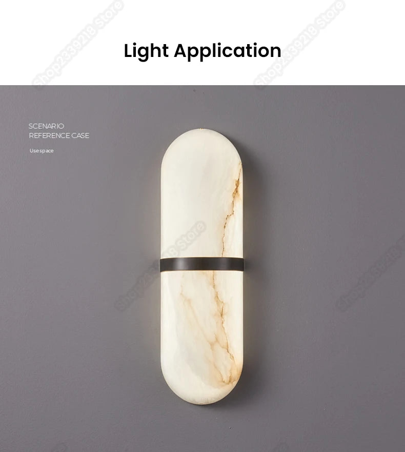 Sophia - Marble and Copper Wall Light - Creative Bedside