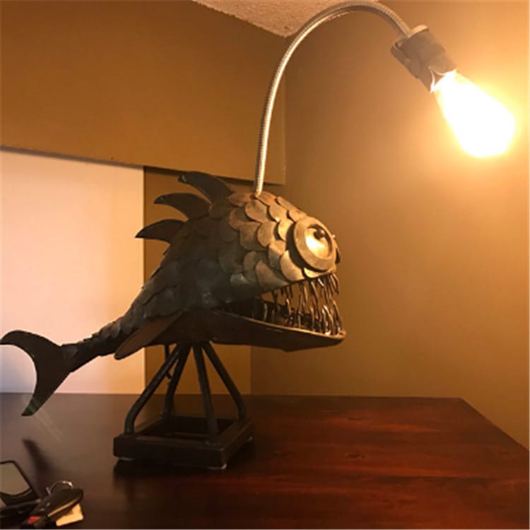 Artistic Angler Fish Night Light - Flexible Lamp Head Table