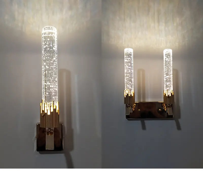 Modern Luxury Crystal Wall Sconce Lamp Bedroom Bedside