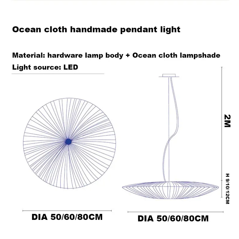 Isabella Nordic Umbrella Pendant Lights - Modern Ocean Cloth