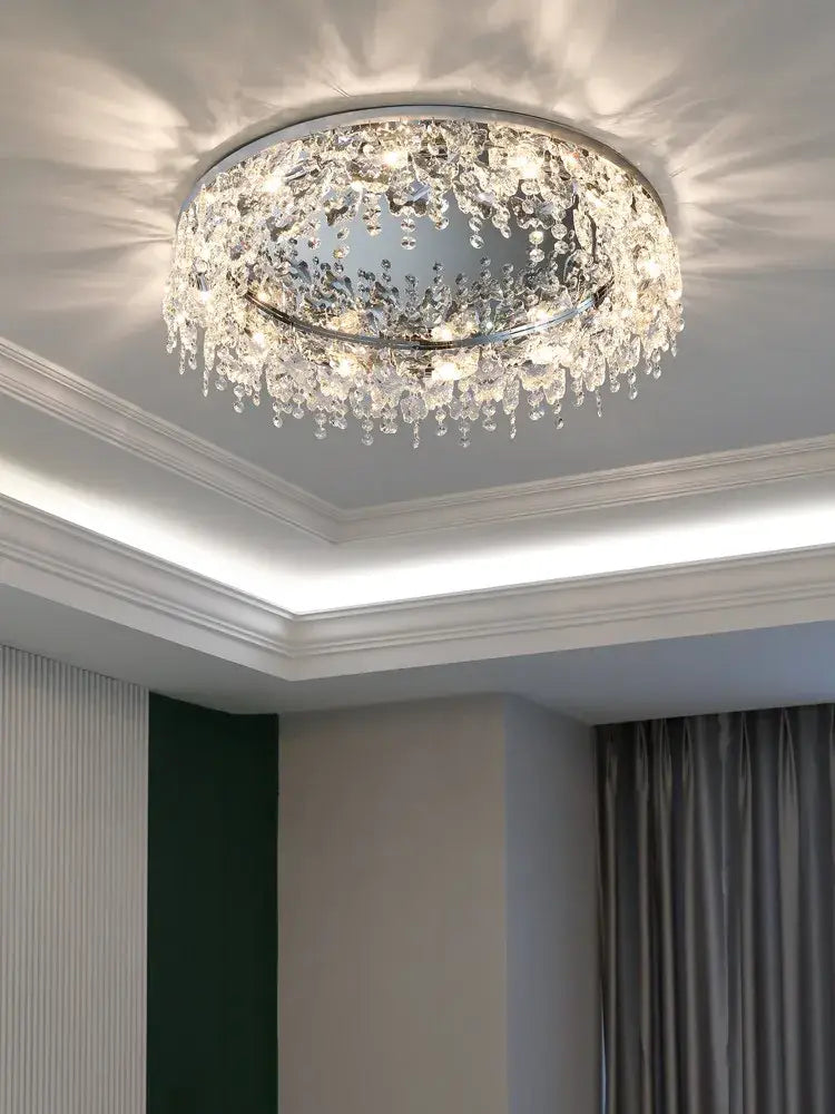 Contemporary Crystal LED Ceiling Chandelier for Living Room,