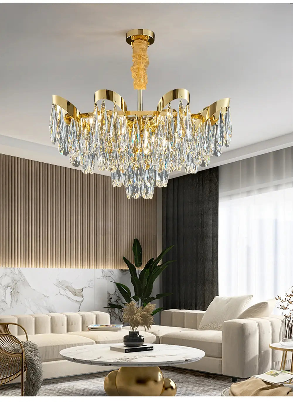 Dimmable Lights LED Ceiling Chandelier New Lustres Luxury