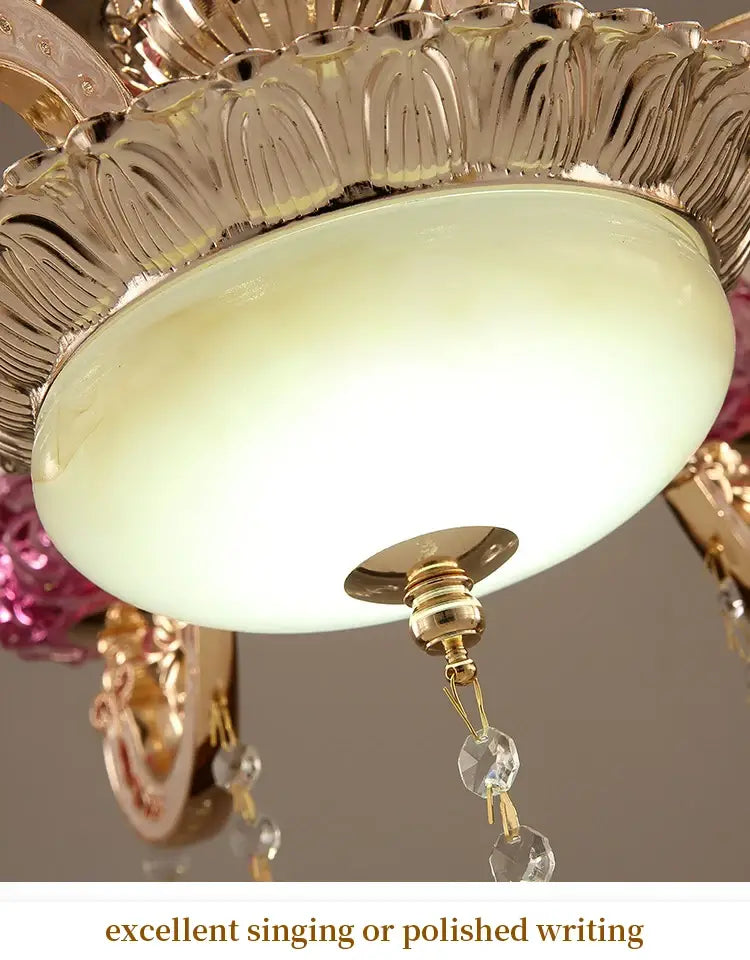 Luxurious European Crystal Flower Chandelier - French Villa