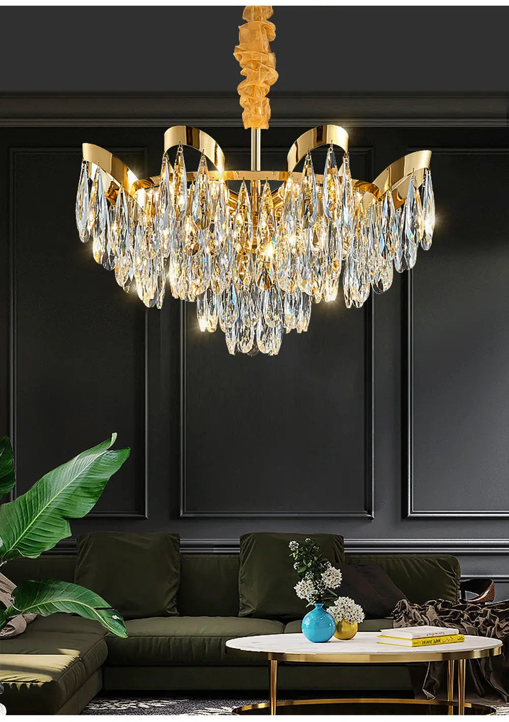 Dimmable Lights LED Ceiling Chandelier New Lustres Luxury