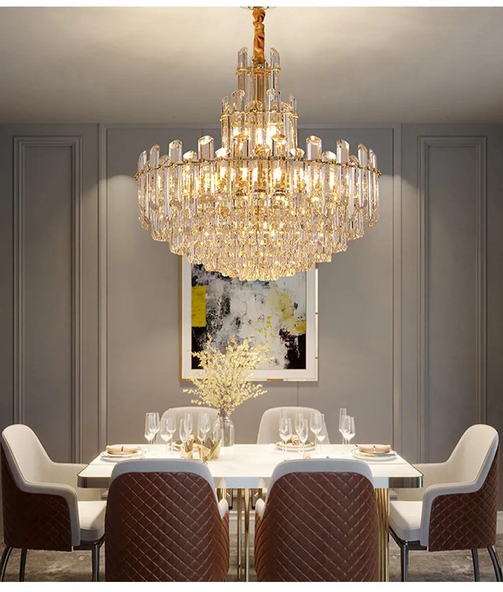 Luxury white Crystal Chandeliers for Living room, Dining