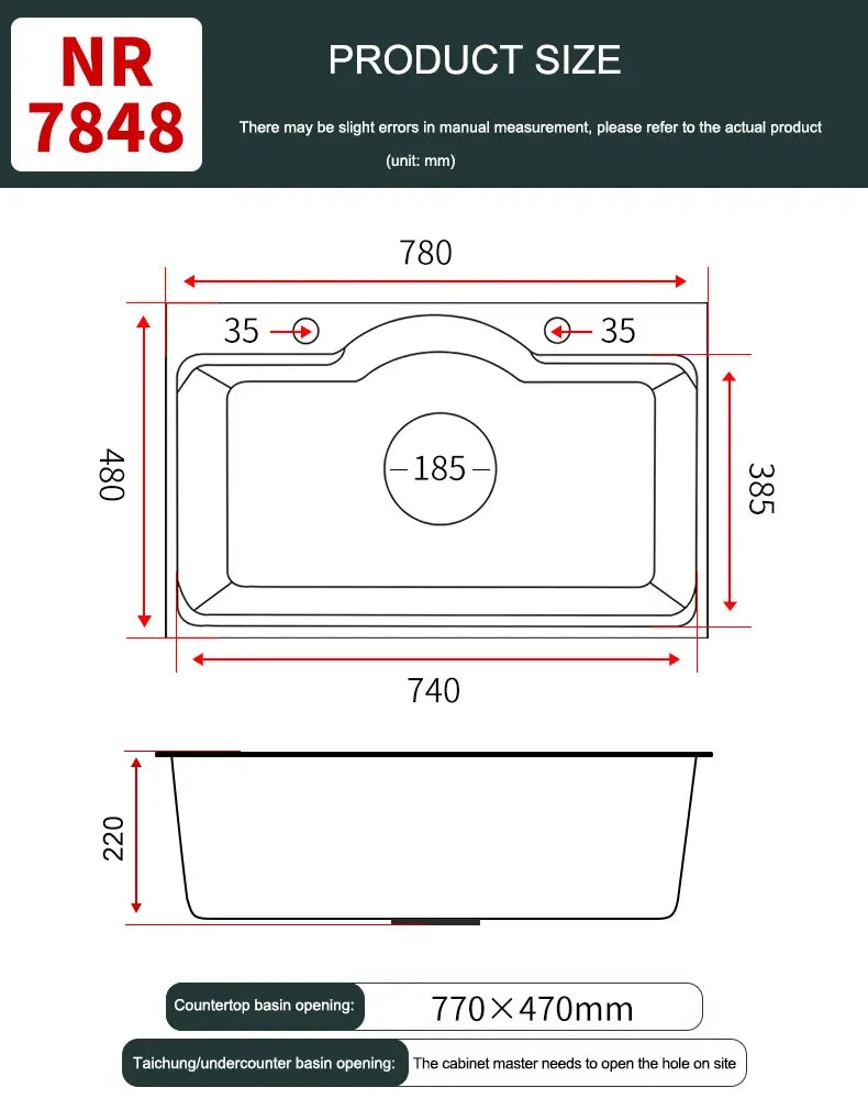 Nano 304 Stainless Steel Vegetable Sink For Kitchen Sink