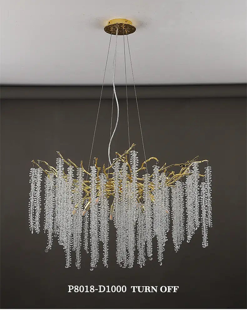 Luxury Handmade Crystal Chandelier with Branch Art Design -