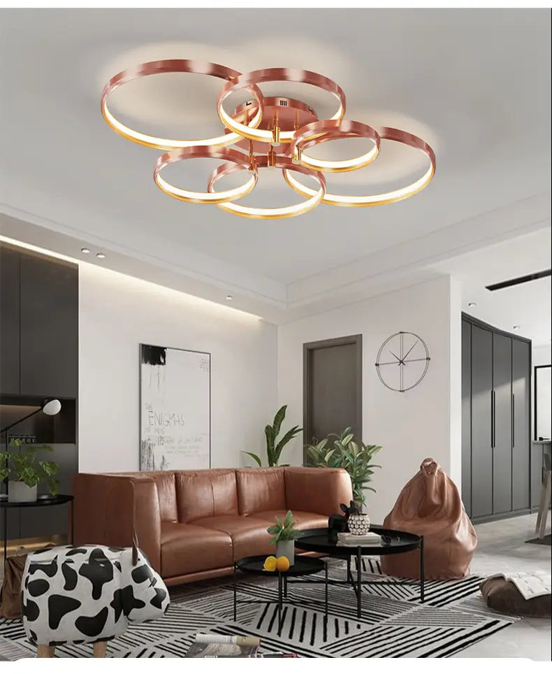 New Living Room Chandeliers High-grade Aluminum Hall Ceiling