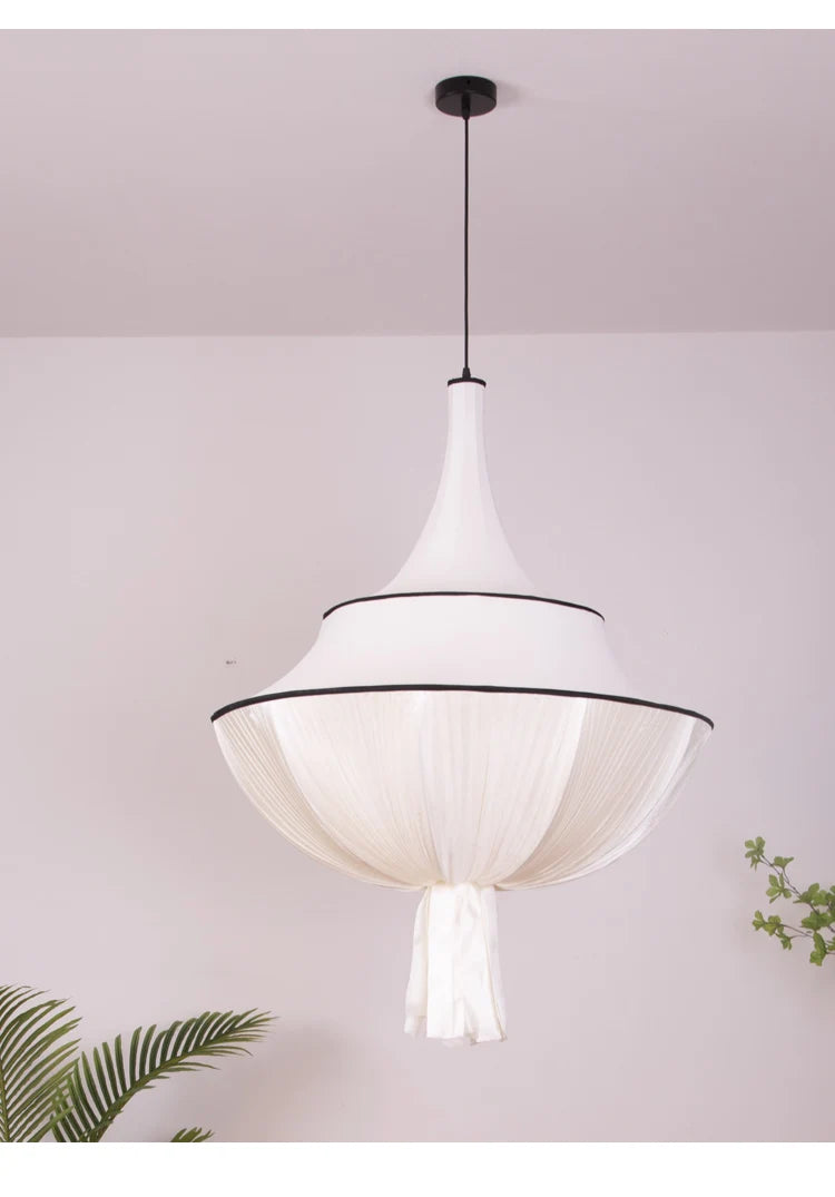 Chloé French Medieval Pendant Lamp - Nordic Ins Style Fabric