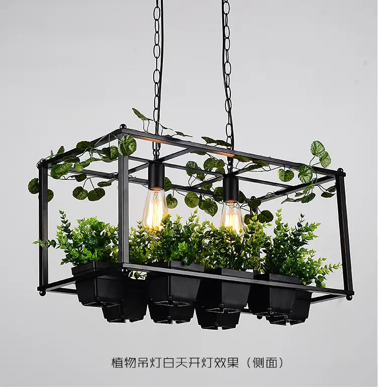 Nordic Restaurant Bar Chandelier Flowers And Grass Creative