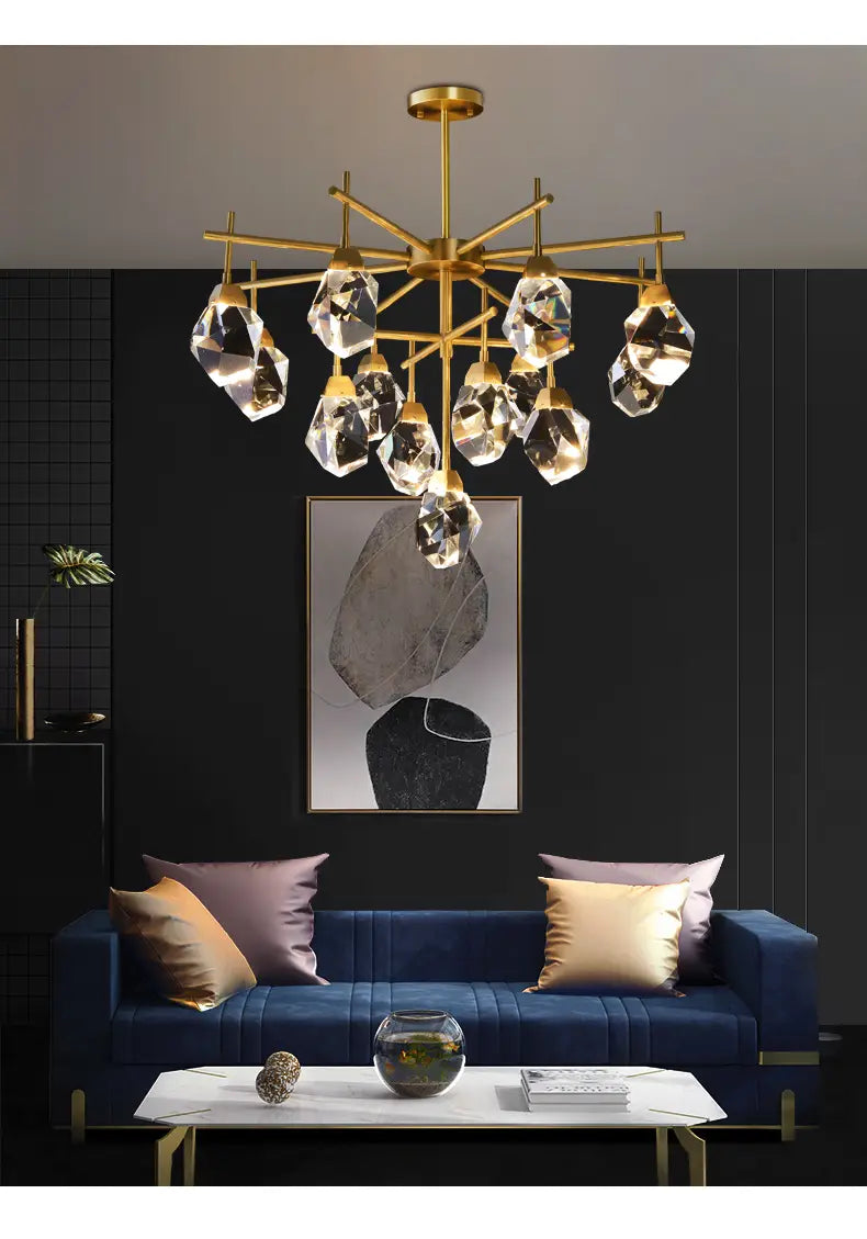 Luxury Crystal Living Room Chandelier Modern Decor Bedroom