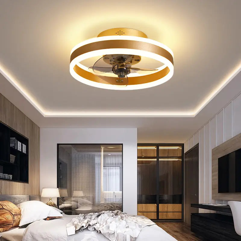 Nordic Modern Luxury Ceiling Fan Lamp - Compact and Creative