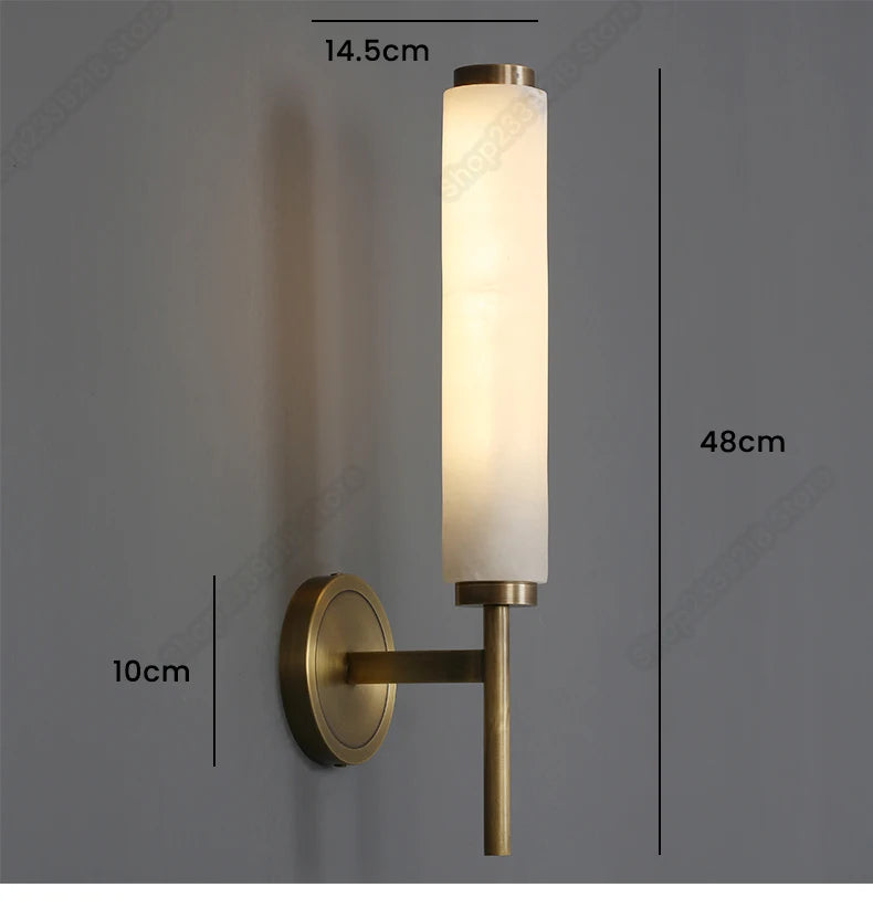 Isabella - Modern Marble and Copper Wall Light - Stylish