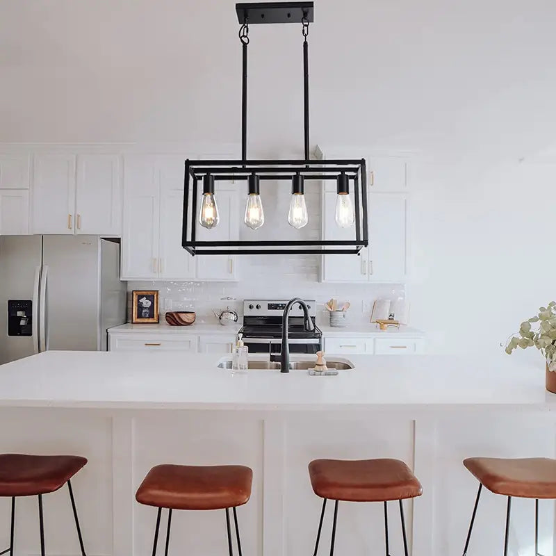 American retro iron chandelier dining room kitchen study