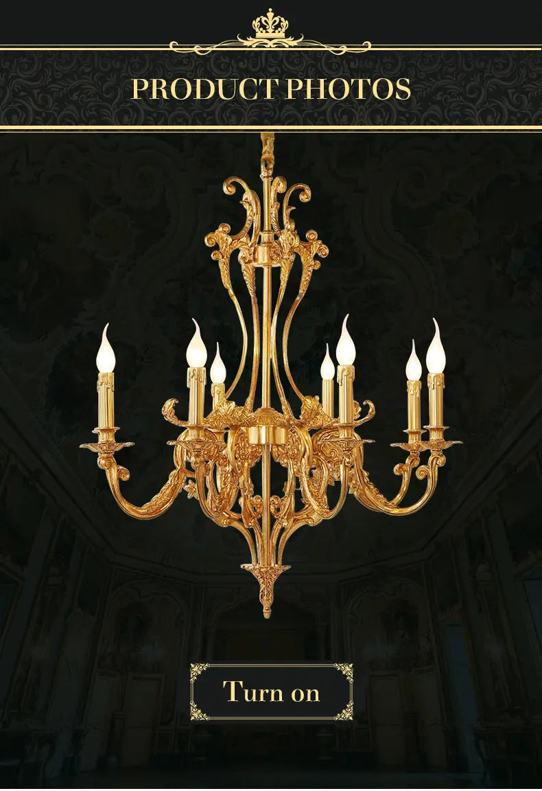 Arcadia - Luxury French Vintage Copper Chandelier Lighting