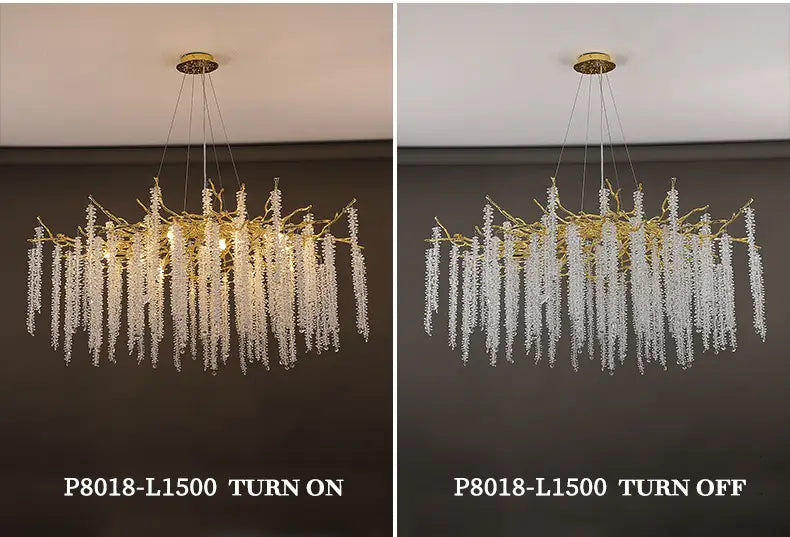 Luxury Handmade Crystal Chandelier with Branch Art Design -