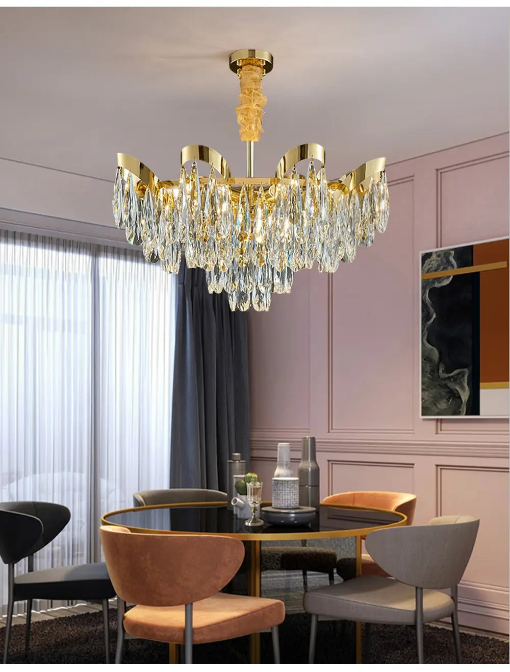 Dimmable Lights LED Ceiling Chandelier New Lustres Luxury