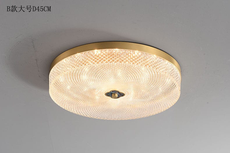 New Round Ceiling Lamp Led Light Luxury All-copper Lamps for