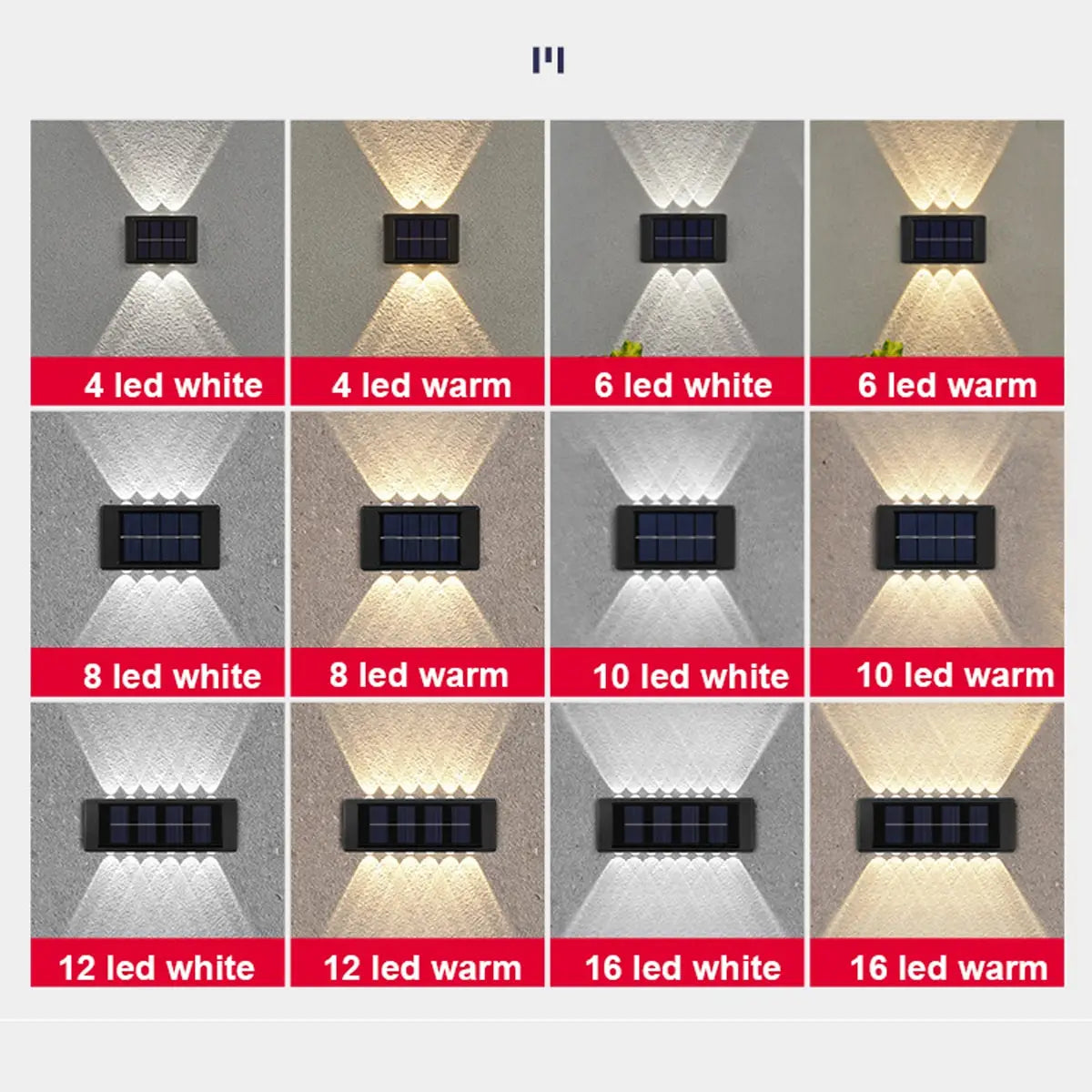 Solar Wall Lamp Outdoor Waterproof Up And Down Luminous