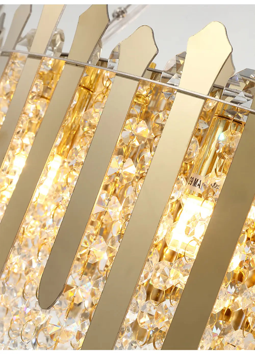 Luxury Dimmable LED Ceiling Chandeliers - Glass Gold Hanging